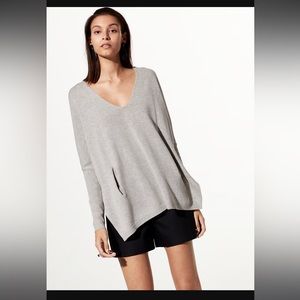 Aritzia Babaton Baylor Sweater XXS/XS Light Heather Grey